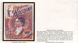 Harry Houdini "King Of Cards" Cachet Envelope