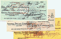 Joseph Dunninger Signed Checks