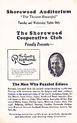 Original Raymond Shorewood Progam
