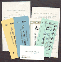 Willard The Wizard Ephemera Collection